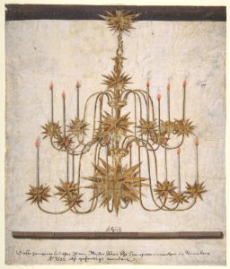 Design for a Chandelier with Sixteen Candles MET DP802911