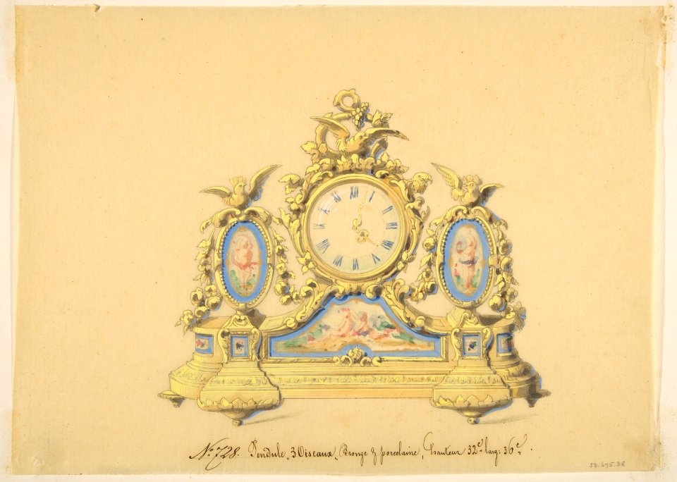 Design for a Clock- Three Birds MET DP812393