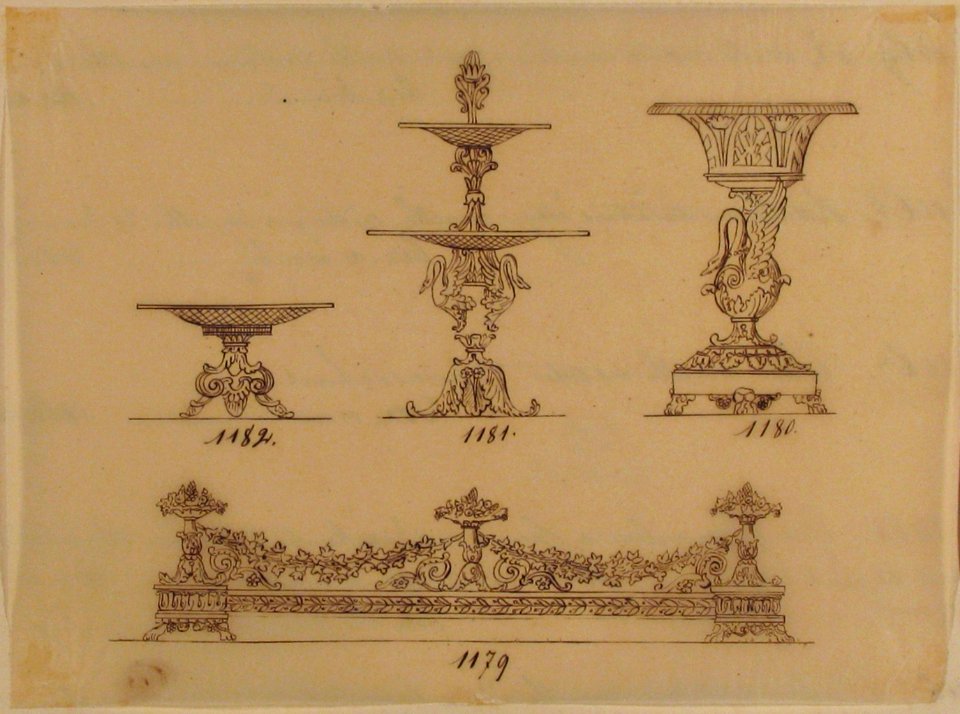 Design for a Compote Dish, a Server and an Urn MET 66.631.123