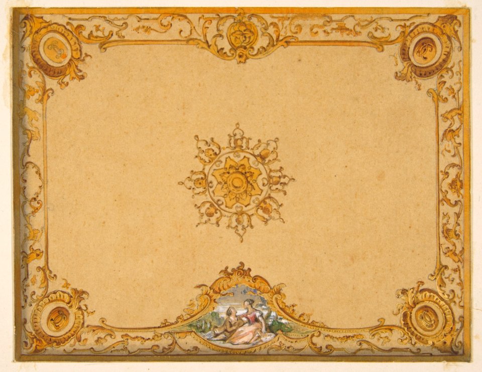 Design for a ceiling with painted decoration MET DP811820