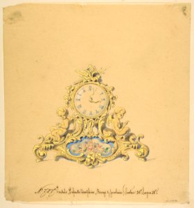 Design for a Clock with Two Cherubs MET DP812395