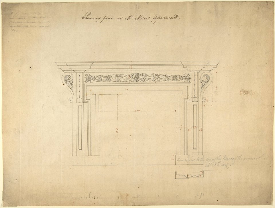 Design for a Chimneypiece for Somerset House, Strand, London MET DP800987