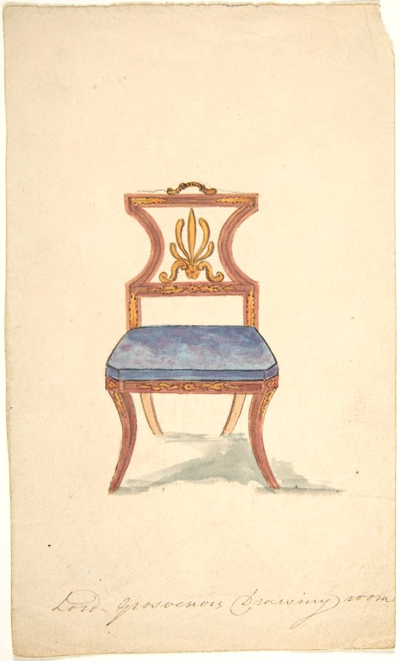 Design for a Chair, "For Lord Grosvenor's Drawing Room" MET DP807004