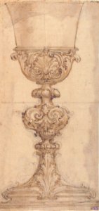 Design for a Chalice with Acanthus and Shell Decoration MET 52.570.255