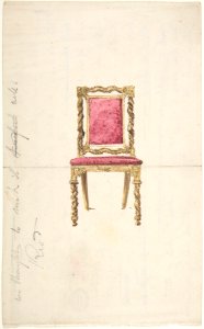 Design for a Chair with Turned Front Legs and Supports MET DP807002