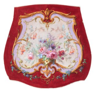 Design for a Chair Seat Cover with Floral Motifs Met DP889275