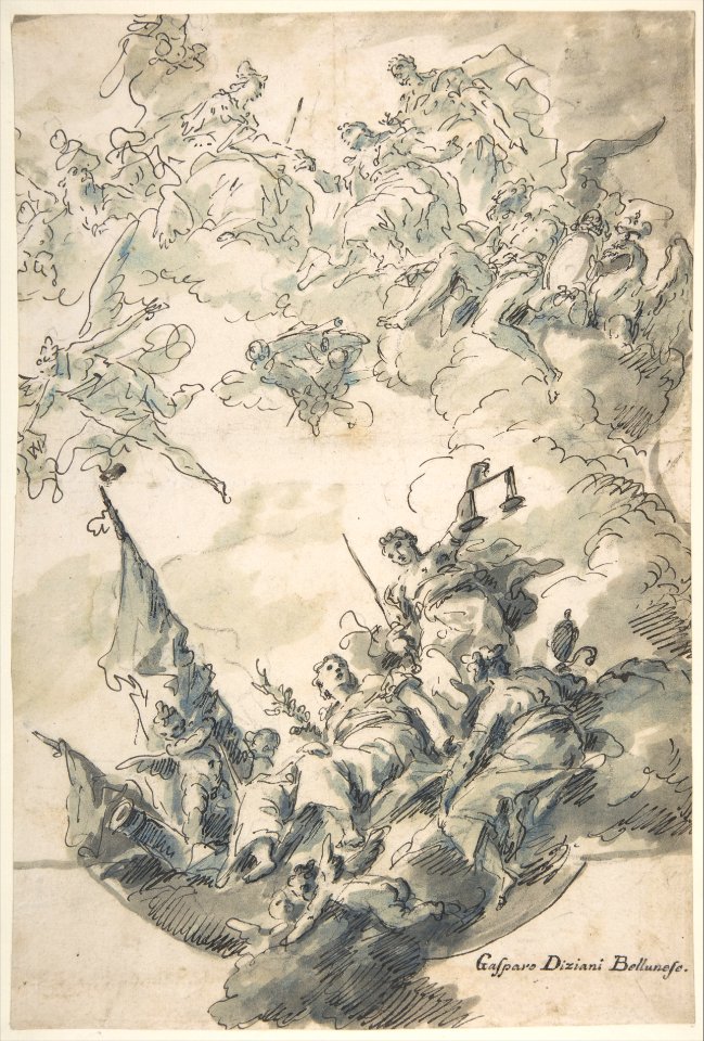 Design for a Ceiling- Venice Receiving Homage MET DP809419