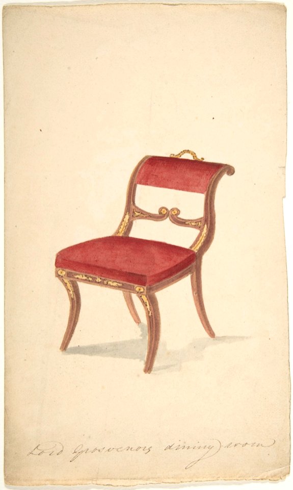 Design for a Chair, "For Lord Grosvenor's Dining Room" MET DP807003
