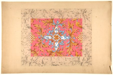 Design for a ceiling with floral design MET DP811676