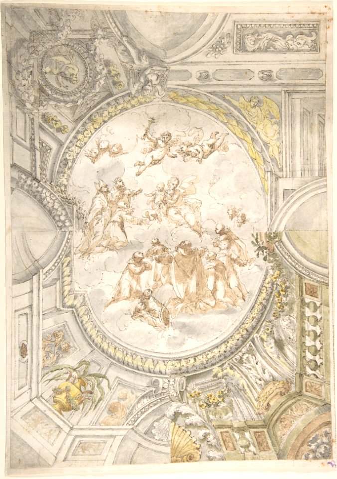Design for a Ceiling with Virgin and Child in Glory MET DP803207