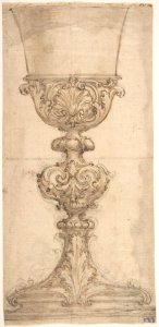 Design for a Chalice with Acanthus and Shell Decoration MET DP809639