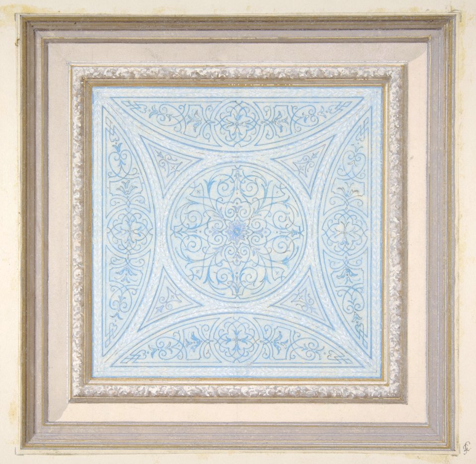 Design for a ceiling paianted in filagree patterns MET DP811427