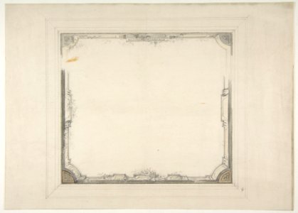 Design for a ceiling to be decorated with a trompe l'oeil balustrade MET DP811422