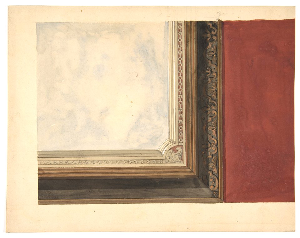 Design for a ceiling painted with clouds MET DP811561