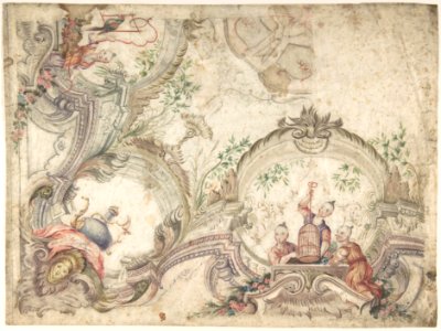 Design for a Ceiling Decoration with Chinoiseries MET DP803205