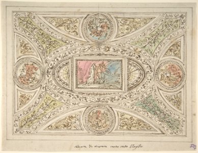 Design for a Ceiling with Decoration Related to Virgil's Sixth Canto MET DP809947