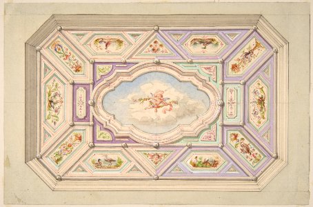 Design for a ceiling with a putto MET DP811684