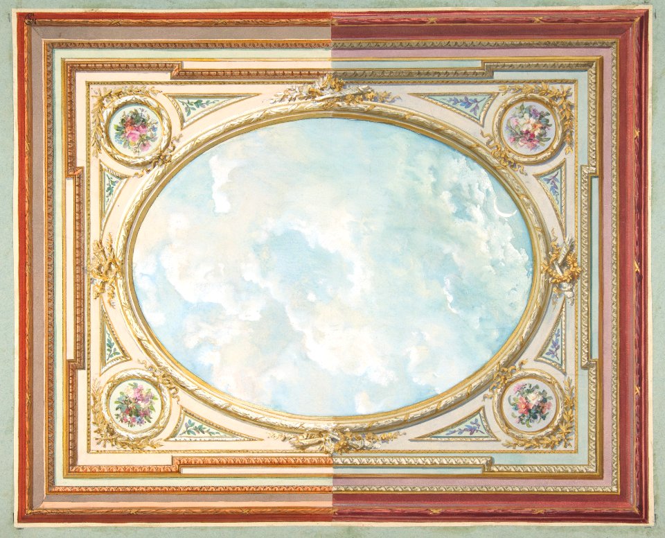 Design for a ceiling of trompe l'oeil sky MET DP811672