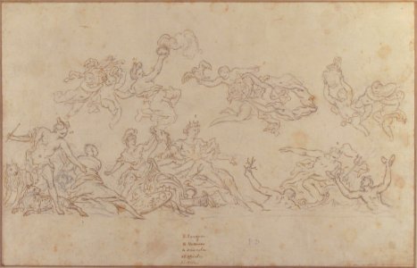 Design for a Ceiling Decoration with Neptune and the Four Continents MET 59.208.93