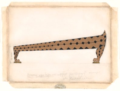 Design for a Daybed, used by Ida Rubinstein during the Rehearsals for Cleopatra MET DP859240