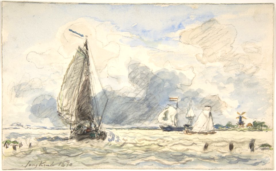 Dutch Fishing Boats, Verso- Sketches of Boats MET DP800439