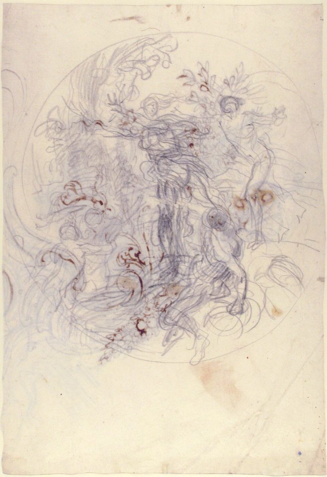 Design for a Ceiling Decoration (recto); Daphne Pursued by Apollo (verso) MET 1971.50 VERSO