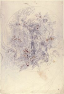 Design for a Ceiling Decoration (recto); Daphne Pursued by Apollo (verso) MET 1971.50 VERSO