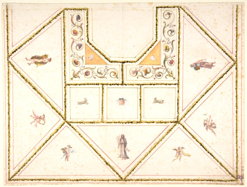 Design for a Ceiling in Pompeian Style MET DP803199