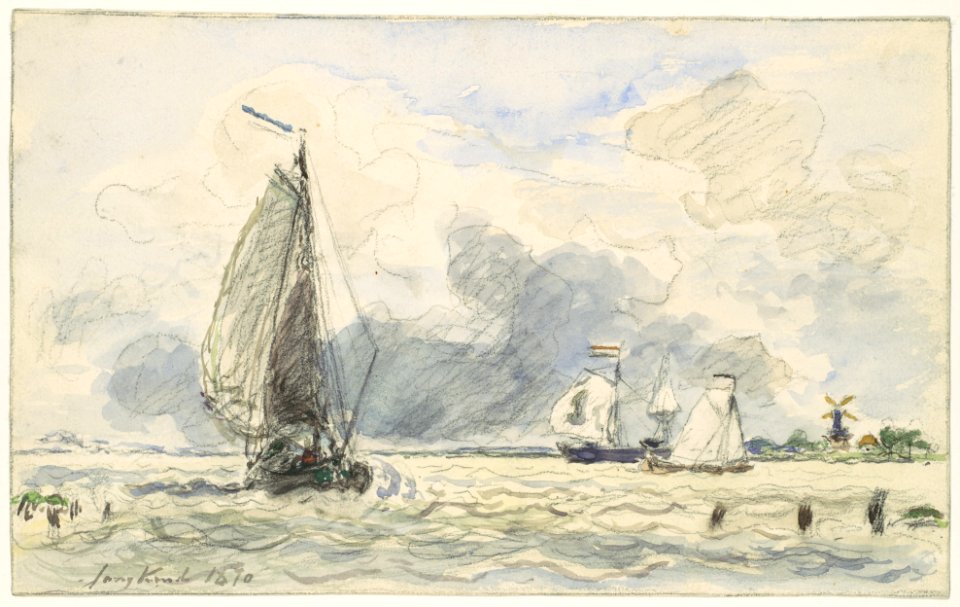 Dutch Fishing Boats, Verso- Sketches of Boats MET DP108225