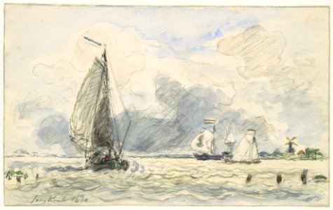 Dutch Fishing Boats, Verso- Sketches of Boats MET DP108225