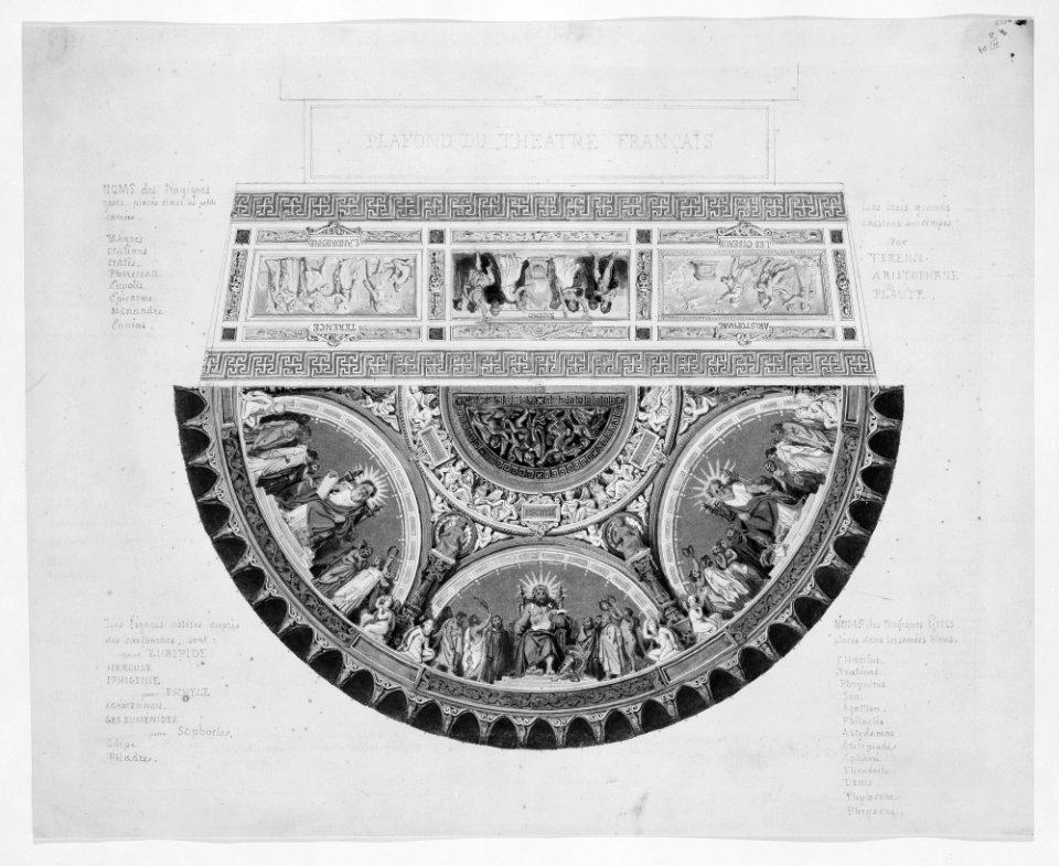 Design for a Ceiling at Théatre Français, Paris MET MM88032