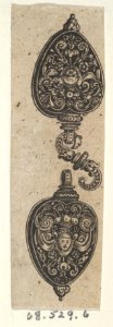 Design for a Brooch with Two Heart-Shaped Pieces MET DP837256