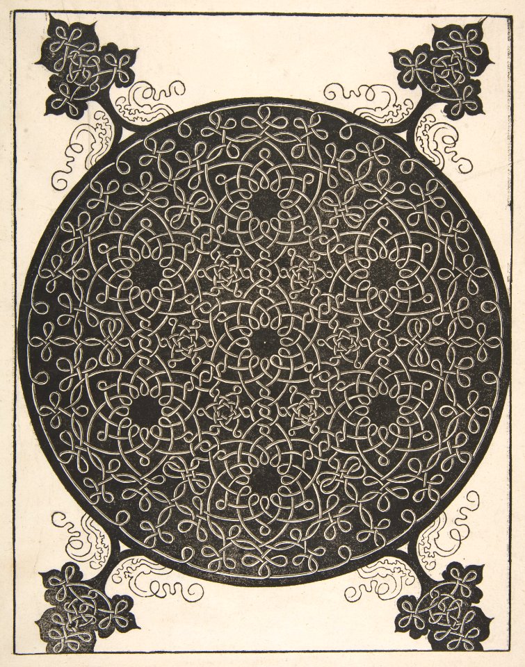 Embroidery Pattern with Seven Six-pointed Stars and Four Corner Pieces MET DP816472