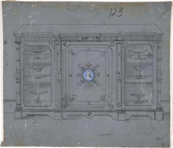 Design for a Cabinet witha Porcelain Plaque on the Center Panel MET DP806633