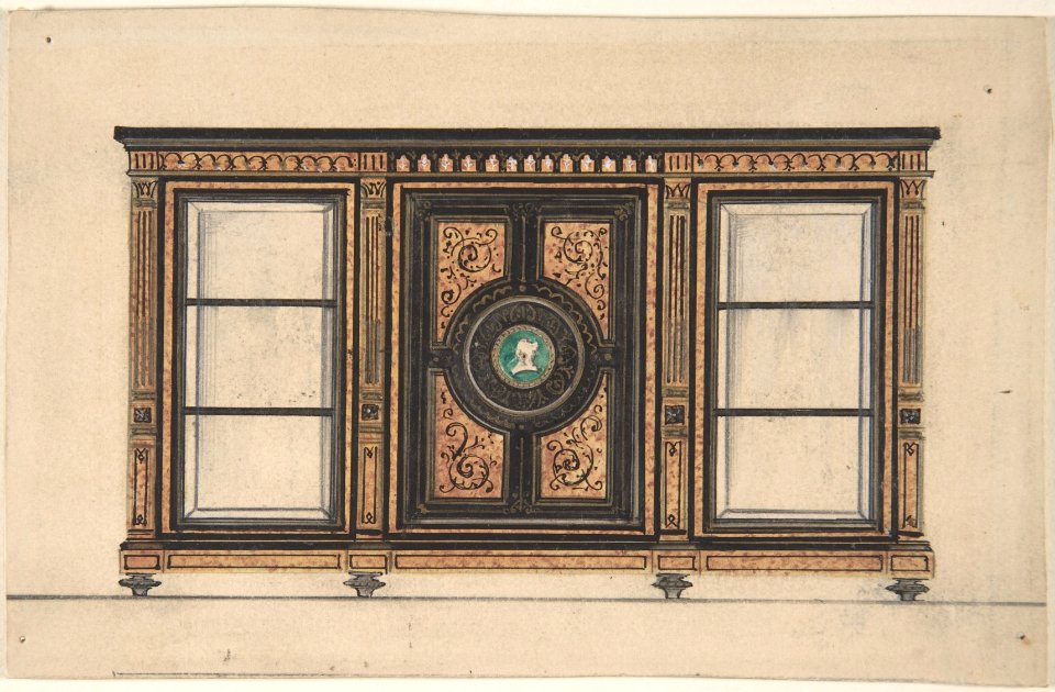Design for a Cabinet with Portrait Rondel MET DP806522