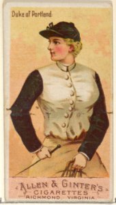 Duke of Portland, from the Racing Colors of the World series (N22a) for Allen & Ginter Cigarettes MET DP835180