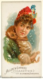 Emma Nevada, from World's Beauties, Series 1 (N26) for Allen & Ginter Cigarettes MET DP838107