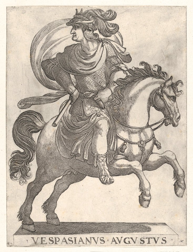 Emperor Vespasian on Horseback, from the series The First Twelve Roman Caesars, plate 10 MET DP857131