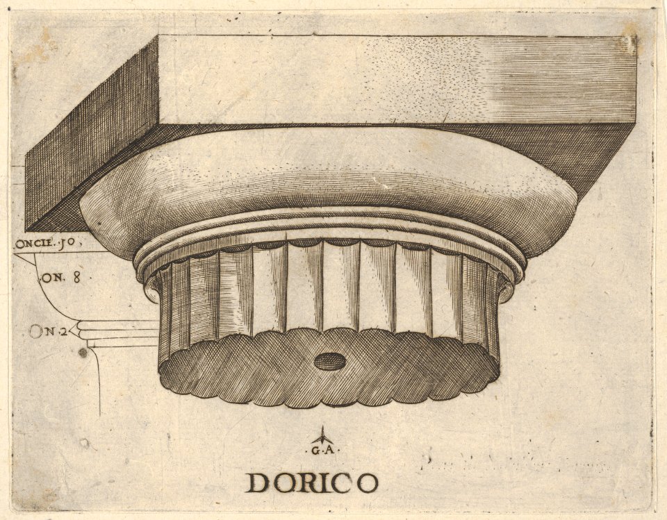 Doric capital with measurements MET DP831515