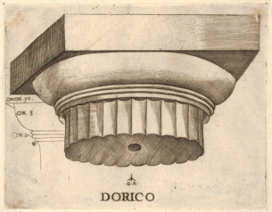 Doric capital with measurements MET DP831515