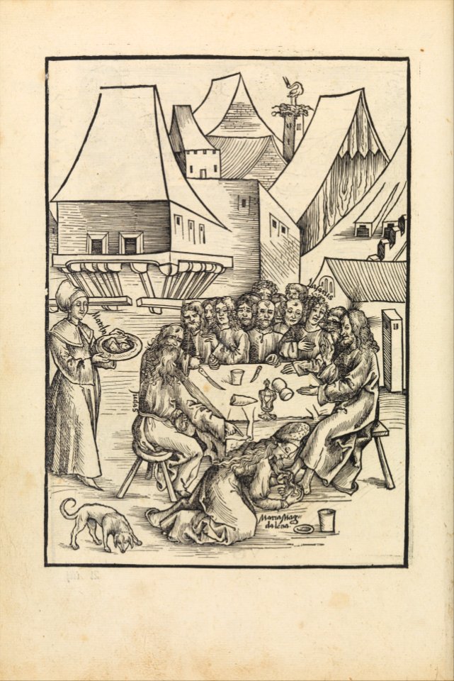 Der text des Passions oder leydens christi auß den vier evangelisten zusammen in ein Sinn bracht mit schönen figuren MET DP315591