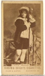 Emma Mulle, from the Actors and Actresses series (N45, Type 1) for Virginia Brights Cigarettes MET DP829934