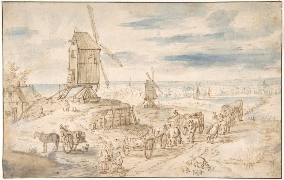 Dutch Landscape with Windmills MET DP801181