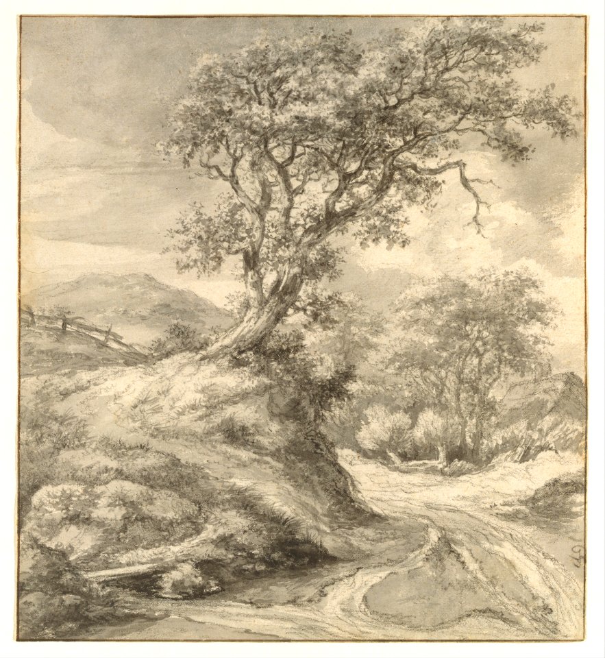 Dune Landscape with Oak Tree MET DT624