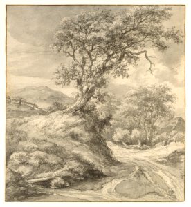 Dune Landscape with Oak Tree MET DT624