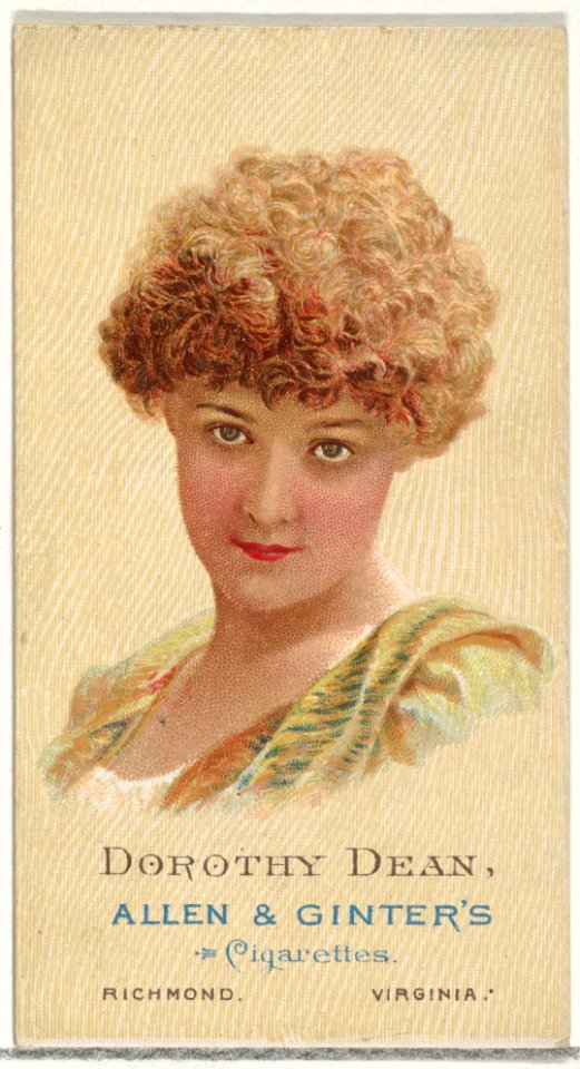 Dorothy Dean, from World's Beauties, Series 2 (N27) for Allen & Ginter Cigarettes MET DP838140