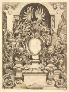Design for a Cartouche, Plate from Dietterlin's Architecttura MET DP828561