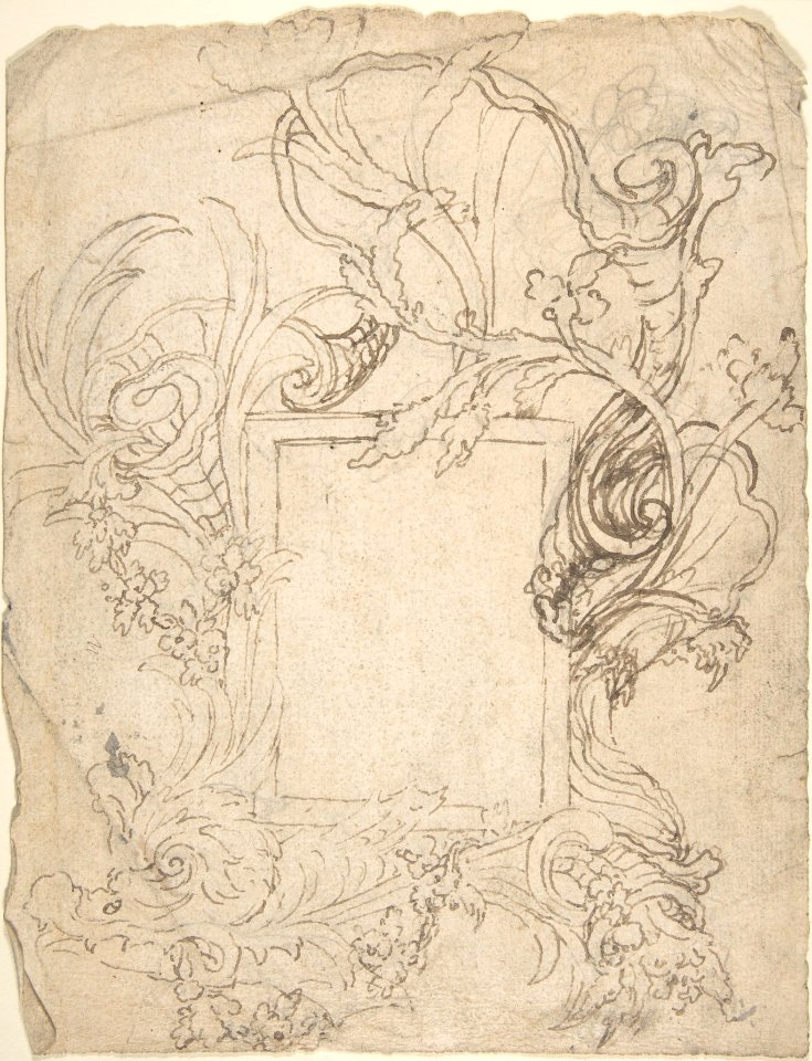 Design for a Cartouche (recto); Design for a Cartouche (verso) MET DP802032