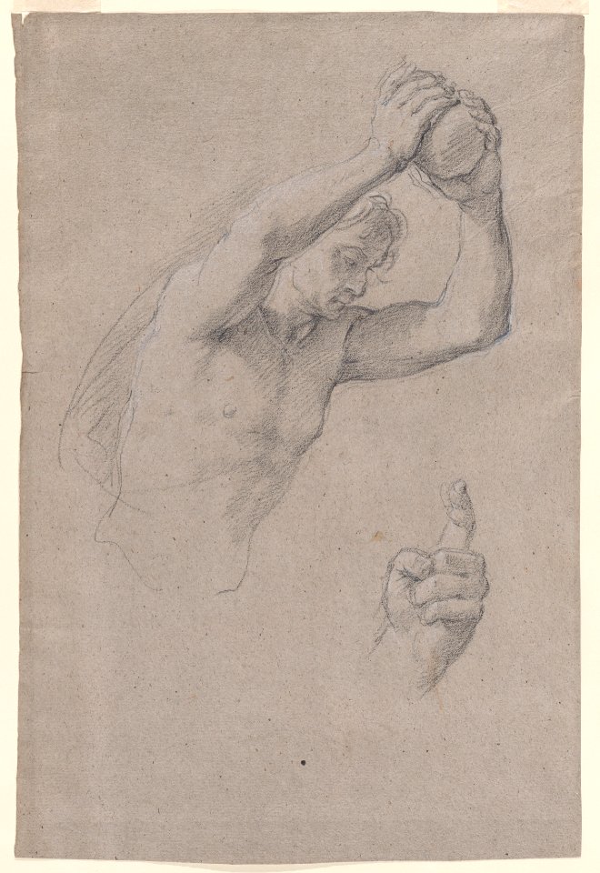 Double-sided sheet of Figural Studies Met DP889905
