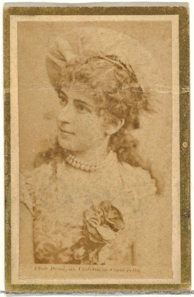 Elsie Dean as Violetta in Cinderella, from the Actresses and Celebrities series (N60, Type 2) promoting Little Beauties Cigarettes for Allen & Ginter brand tobacco products MET DP839463